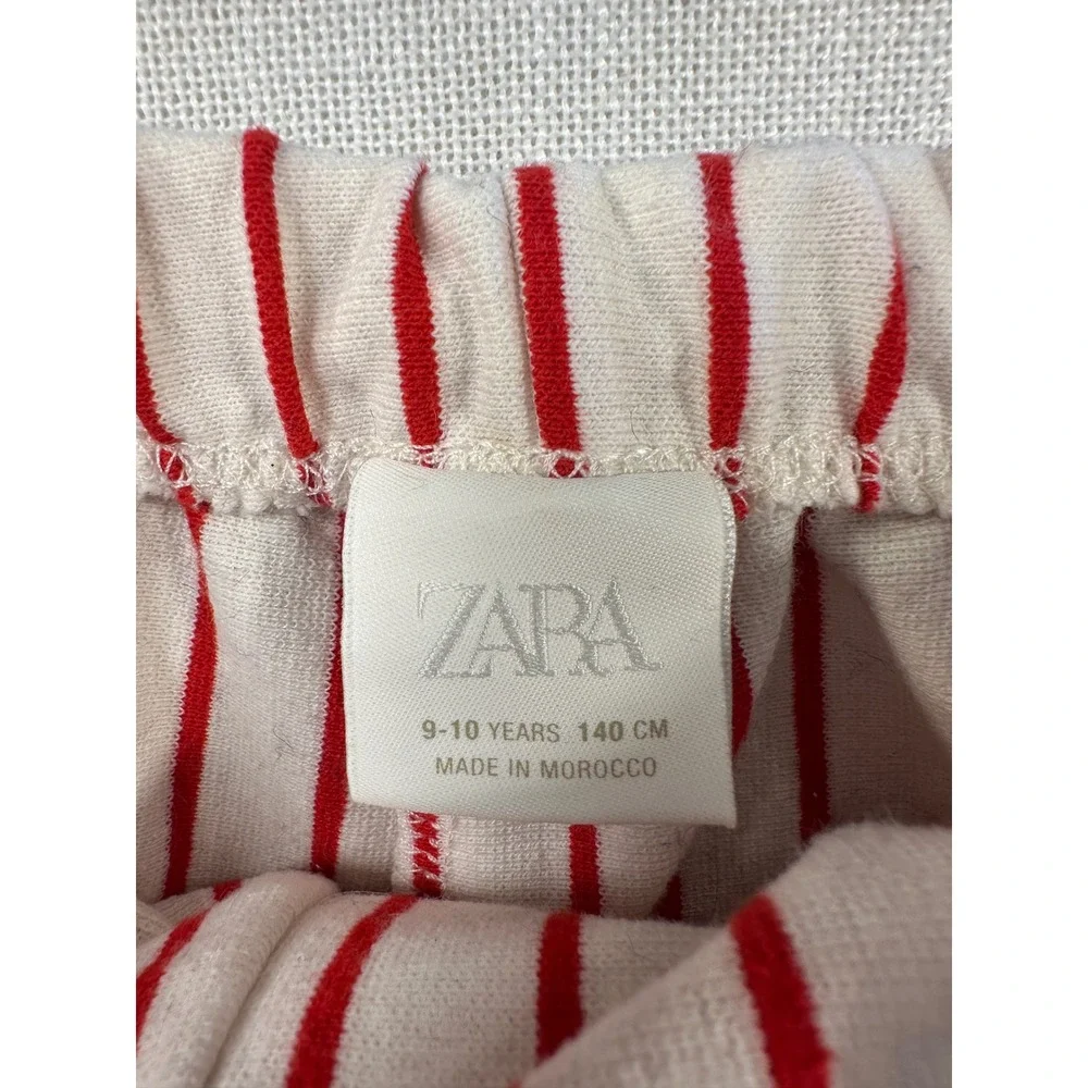 Zara‎ Kids Girls Skort Bundle Navy Grid Seersucker Red Stripe Size 9-10